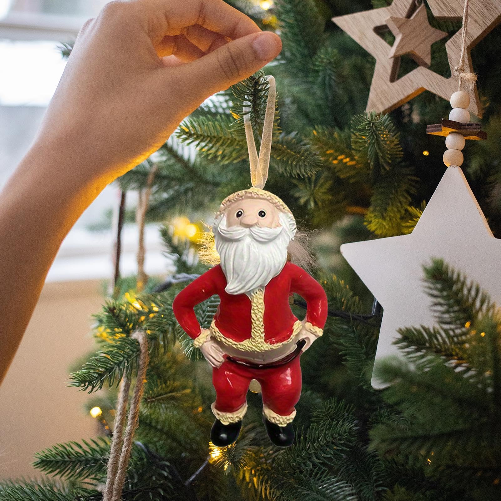 Amazon.co.jp: クリスマスツリー用サンタクロースオーナメント